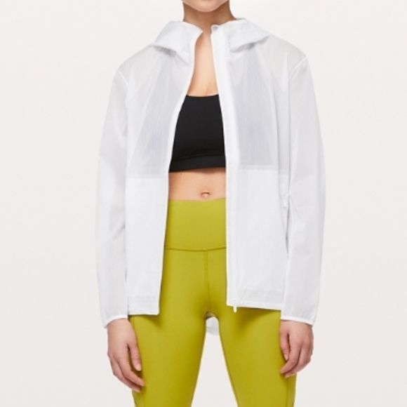 *SOLD* LULULEMON Sheer Joy Waterproof Running Jacket White NWT New 0 - Picture 4 of 9